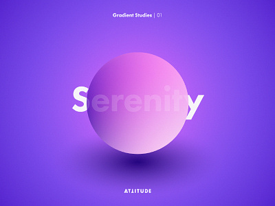 Gradient Studies: Serenity circle color geometry gradient minimalism simplicity typography vector