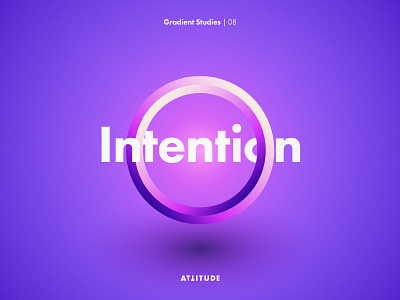 Gradient Studies: Intention circle color geometry gradient minimalism ring simplicity typography vector