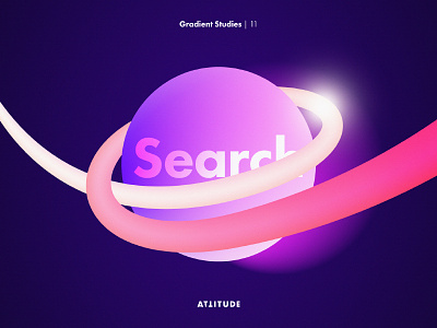 Gradient Studies: Search circle color geometry gradient minimalism planet simplicity space typography vector