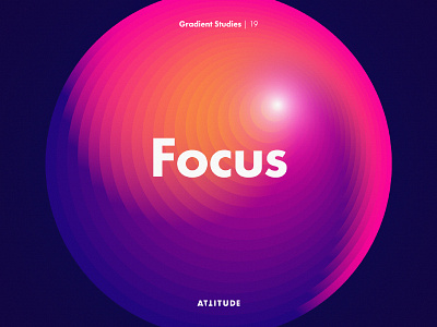 Gradient Studies: Focus circle color geometry gradient minimalism simplicity typography vector