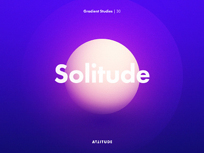 Gradient Studies: Solitude circle color geometry gradient minimalism moon simplicity typography vector