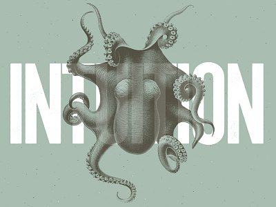 Intuition anatomy animal collage color duotone illustration minimalist typography vintage