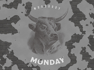 Moody Monday Textured animal digital art effect photoshop skillshare texture tutorial typography vintage wear