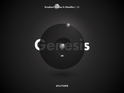 Gradient Studies II: Genesis black circle color geometry gradient metallic minimalism simplicity typography vector