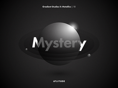 Gradient Studies II: Mystery black circle color geometry gradient metallic minimalism simplicity typography vector