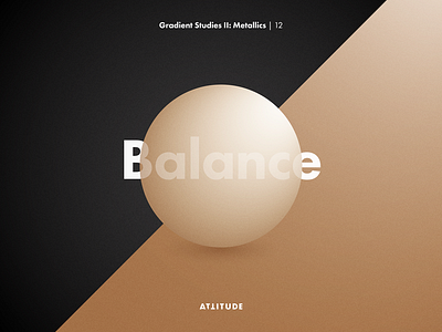 Gradient Studies II: Balance black circle color geometry gradient metallic minimalism simplicity typography vector