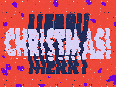 Merry Christmas! abstract color glitch pattern texture typography