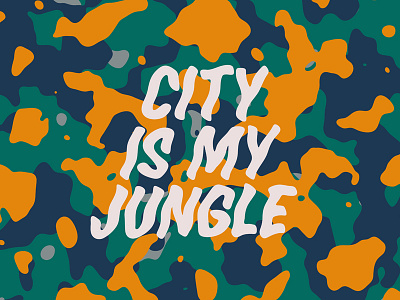 City Is My Jungle abstract camouflage color experiment modern organic pattern skillshare trendy typography