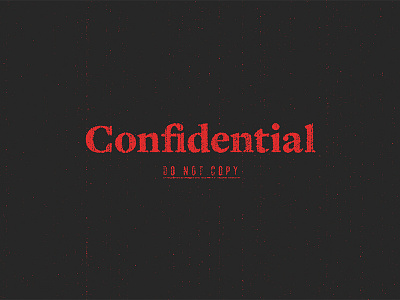 Confidential behance color design distressed gritty lo fi minimalist retro stamp texture typography vintage