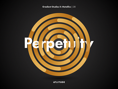 Gradient Studies II: Perpetuity black color geometry gradient lines metallic minimalism simplicity typography vector