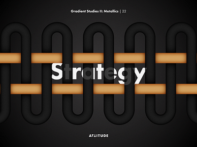 Gradient Studies II: Strategy black color geometry gradient lines metallic minimalism pattern tube typography vector