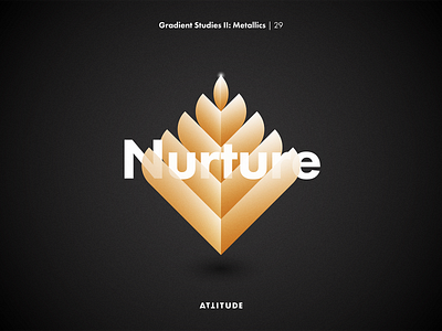 Gradient Studies II: Nurture abstract color geometric art geometry gradient logo minimalism minimalist skillshare typography vector