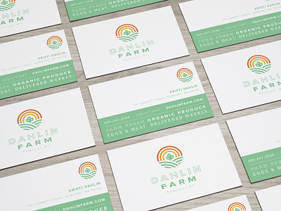 Dahlin Farm Business Card brand branding business card csa farm