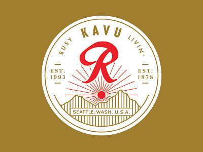 KAVU + Rainier Beer Hat Patch 2 beer hat kavu logo patch rainier seal