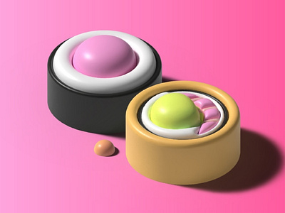 Sushi 3D illustration