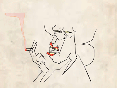 Smoking Kills 2d animation adobe animation characer classic design flash illustration old smoke vector