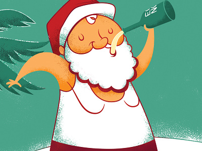 Ho Ho Ho … cartoon christmas illustration inkstatic photoshop santa vector