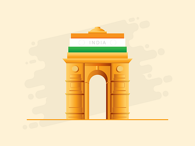 India Gate (Light theme) exzeo flag independence day india gate indian flag republic day