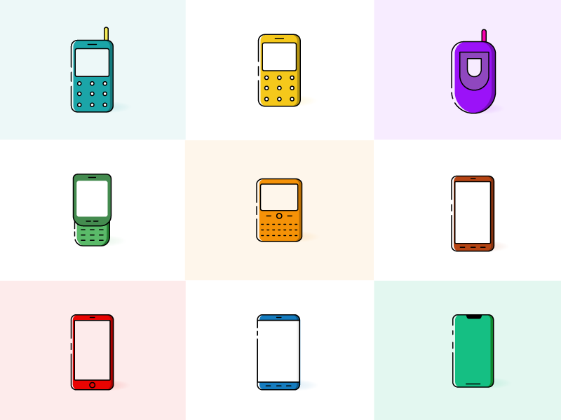 Mobile icon set by Akshay Chaturvedi on Dribbble