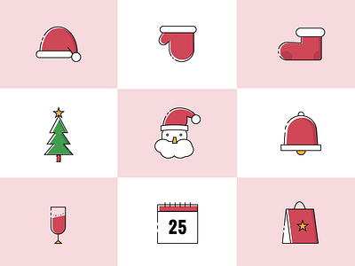 Christmas'17 icon set