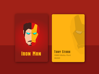 Iron Man Business Card - Weekly Warm-up business card business card design illustrations ironman logo weekly challenge weekly warm up weeklyui