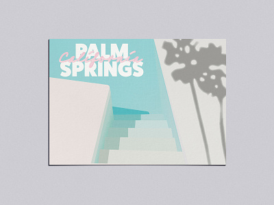 Adobe Live Palm Springs Postcard v2 illustration palm springs postcard typography vector