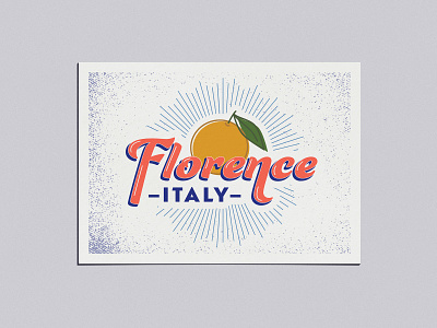 Adobe Live Florence Postcard illustration postcard typography vector