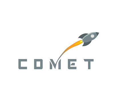 Comet Rocketship branding design graphic design illustration logo motion graphics typography ui vector