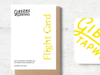 Gibsons Tapworks beer branding brewery canada design illustration logo typography vancouver yellow