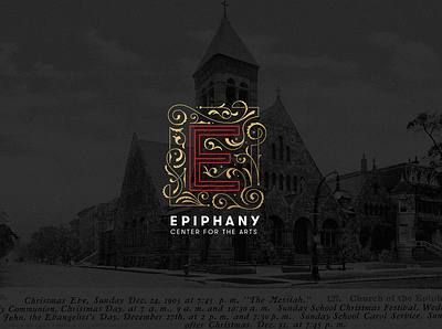 Epiphany Center for the Arts branding design illustration logo typography