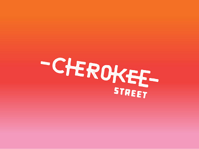 Cherokee Street branding design illustration logo neighborhood typography