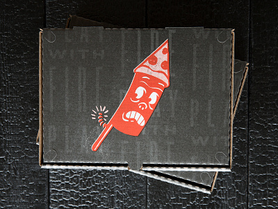 Firecracker Pizza box beer branding design firecracker illustration logo packaging pizza typography