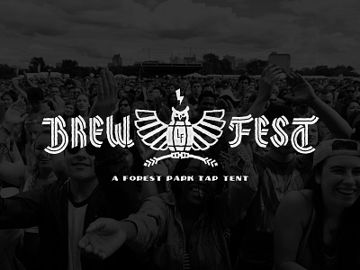 Brewfest @ Loufest badges beer blackletter branding design festival illustration logo music owl typography