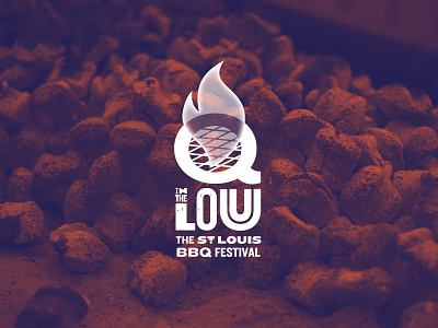 Q in the Lou badges bbq branding design event festival fire grill icon logo loud meat smoke st. louis typography vector