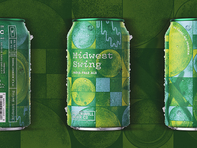 RockwellBeer Co: Midwest Swing beer branding brewing design farming grid grids illustration irrigation logo packaging rockwell st. louis type typography vector