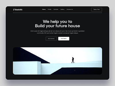 Web design concept for a Global Architecture Agency