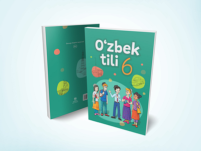 O'zbek tili (6-sinf) bookcover design graphic design illustration vector