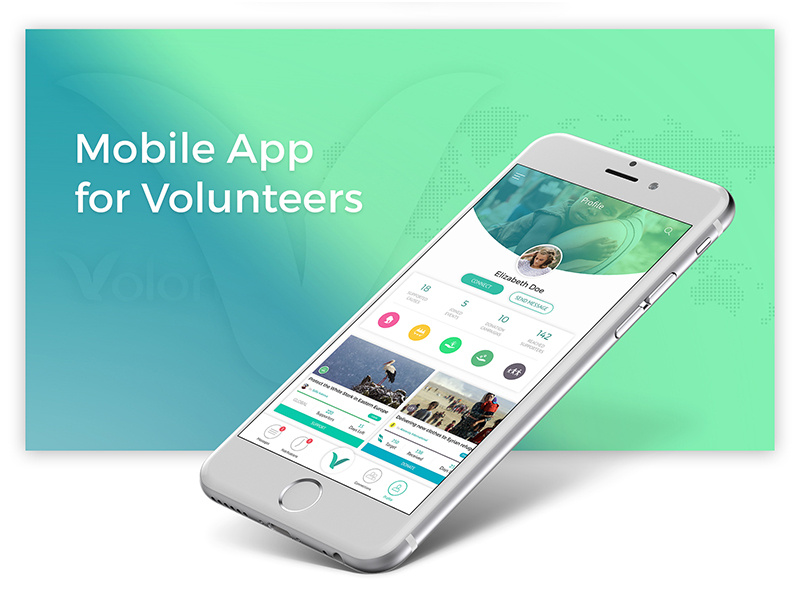 Volontime Social Network Mobile App cause events donation volunteer ux design app mobile