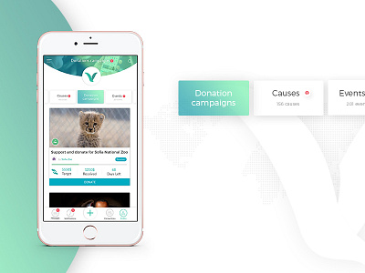Volontime Mobile App Design app cause design donation events mobile ux volunteer