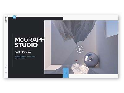 MoGraph Studio Web Design header home page design mograph motion graphics web design