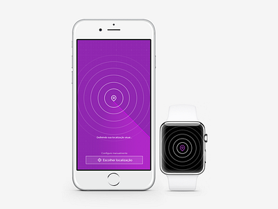 UI Radar for App app applewatch clock flat interaction interface ios iphone mobile radar ui watch