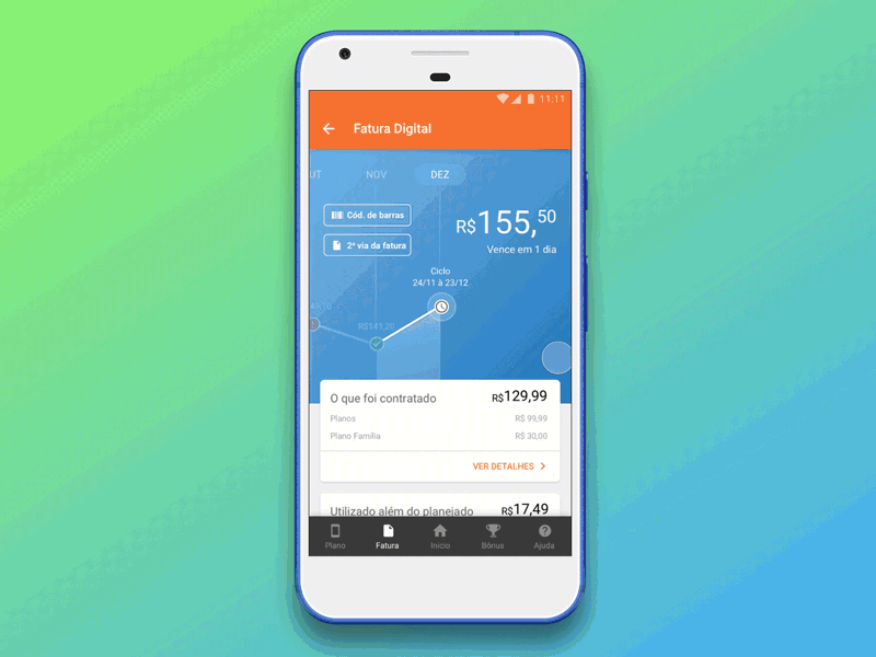 Swipe Up Interaction for Android Mobile android cards gradient interaction mobile principle swipe ui visual visual design