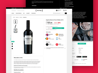 New Product Page for Website desktop ecommerce icons illustration product productpage responsive website wine