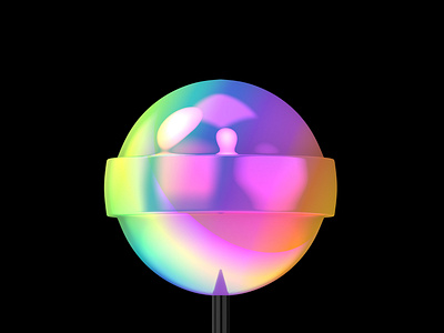 Rainbow Gradient - Lollipop 3d branding graphic design logo render rendering