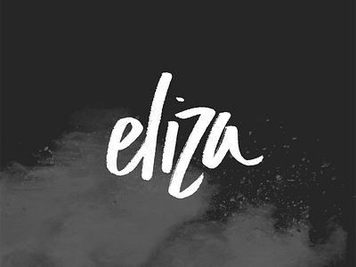 eliza logo brush hand handmade lettering logo vector