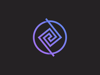 Ø1 gradient illustrator line logo vector