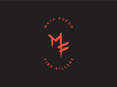 Mata Fuego brush fire killers lettering logo mata fuego red training vector