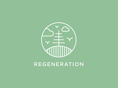 Regeneration bird branding cloud icon identity logo. logotype nature outdoors recucle recycle regeneration tree