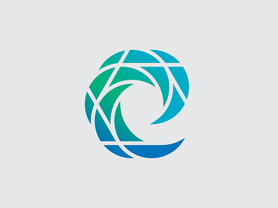 Enfolding branding conference enfolding identity logo modern ocean water wave