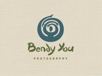 Bendy You Photography logo logotype modern simple minimal yoga natural bend flexible person photography symbol fun